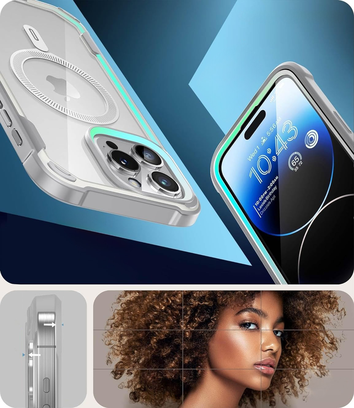 Etui Supcase i-Blason Ares Mag z MagSafe do iPhone 15 Pro, białe